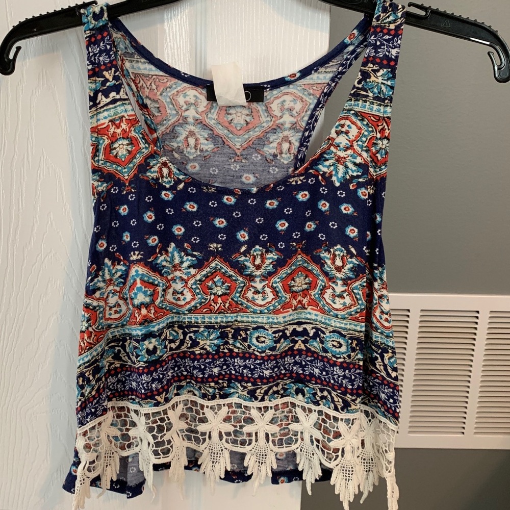 Navy crop top